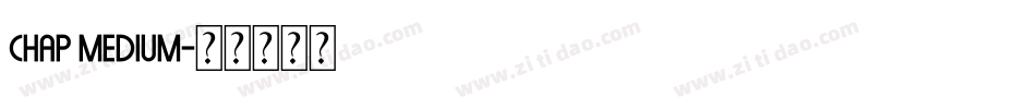 Chap Medium字体转换